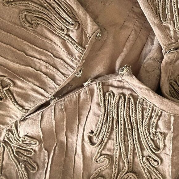 Free People Brown Embroidered Quills Cropped Top Size Small - Picture 12 of 14